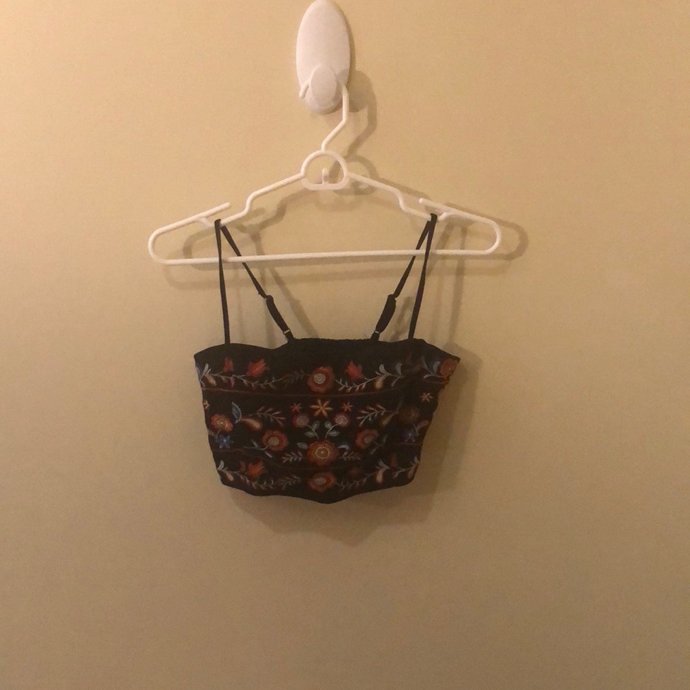Embroidered crop top